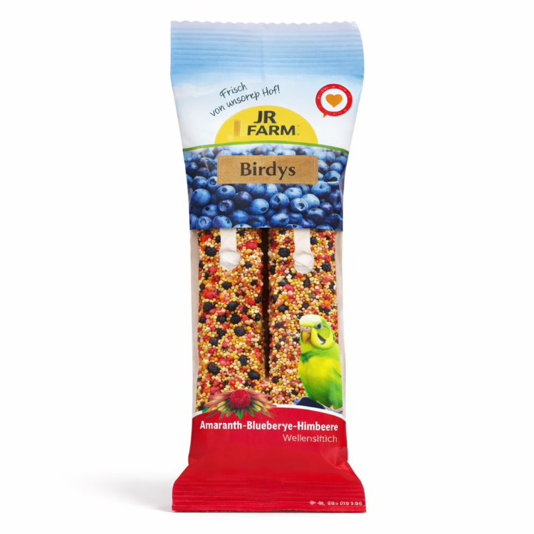 JR FARM Kolby Amarantus - Jagoda - Malina do chrupania dla wszystkich mniejszych papug 130g od parrotplanet.pl