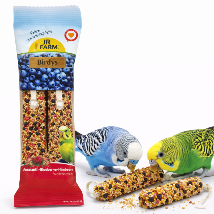 JR FARM Kolby Amarantus - Jagoda - Malina do chrupania dla wszystkich mniejszych papug 130g od parrotplanet.pl