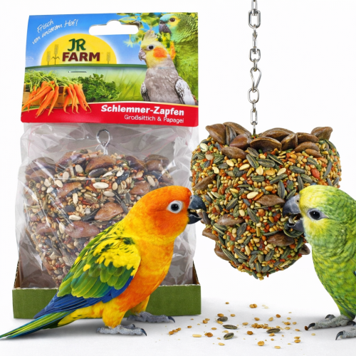JR FARM Wielgachna Szyszka dla smakoszy - pyszna przekąska dla wszystkich większych papug 195 g od ParrotPlanet.pl