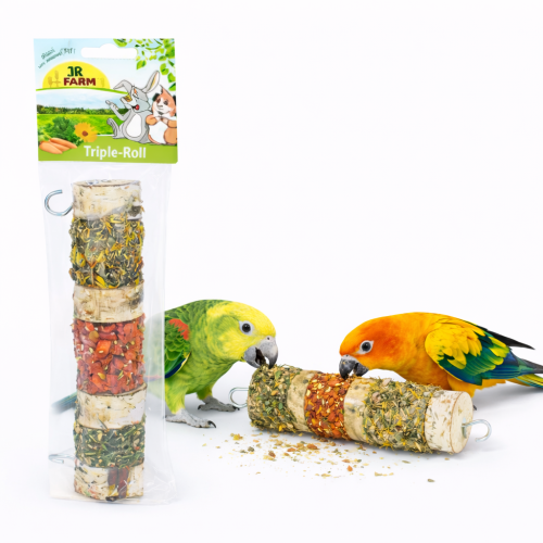 JR FARM - Poziomy, trzysmakowy szaszłyczek dla wszystkich papug 160g od ParrotPlanet.pl