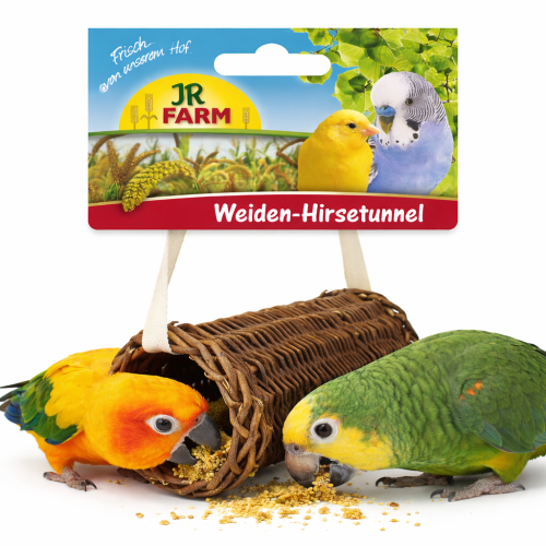 JR FARM Wiklinowy tunel z prosem - pyszna przekąska dla wszystkich papug 40g od ParrotPlanet.pl
