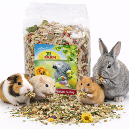 JR FARM Litière Naturelle aux Herbes et Fleurs 500 g substrat pour rongeurs et lapins de ParrotPlanet.fr