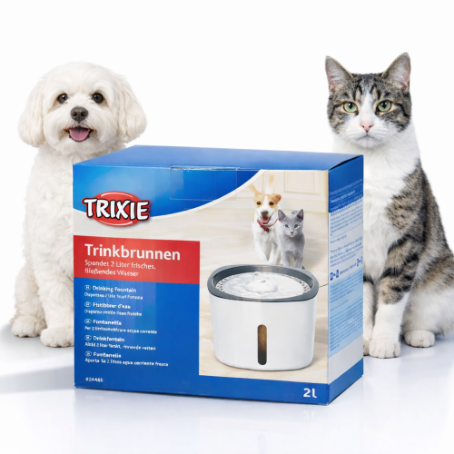 TRIXIE Fontaine à Eau 2 l | Abreuvoir automatique pour chats et petits chiens de ParrotPlanet.fr