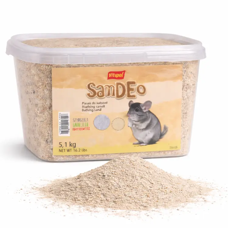 Vitapol Sande – sable de bain pour chinchillas et rongeurs – nettoyage naturel du pelage – 5,1 kg (3 l) de ParrotPlanet.fr