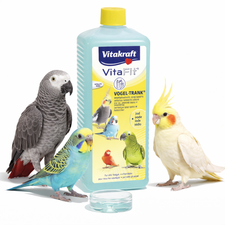 Vitakraft Eau Potable pour Oiseaux avec Iode 500 ml | Eau minérale pour oiseaux d’ornement par ParrotPlanet.fr