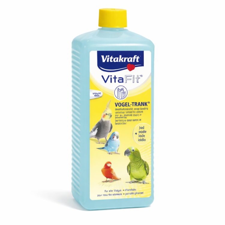 Vitakraft Eau Potable pour Oiseaux avec Iode 500 ml | Eau minérale pour oiseaux d’ornement par ParrotPlanet.fr