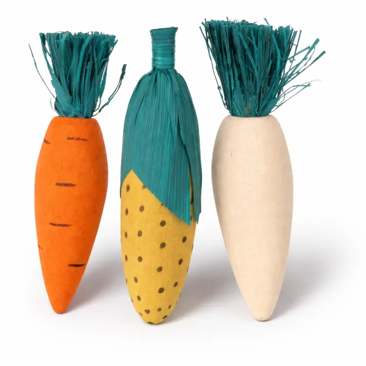 Lot de 3 jouets naturels à mordiller, 10 cm – jouets à tenir dans la patte pour perroquets
