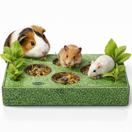 Tapis de fouille en carton 28 × 3,7 × 18 cm – jouet olfactif pour rongeurs ParrotPlanet.fr
