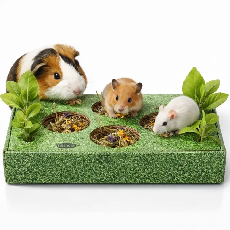 Tapis de fouille en carton 28 × 3,7 × 18 cm – jouet olfactif pour rongeurs ParrotPlanet.fr