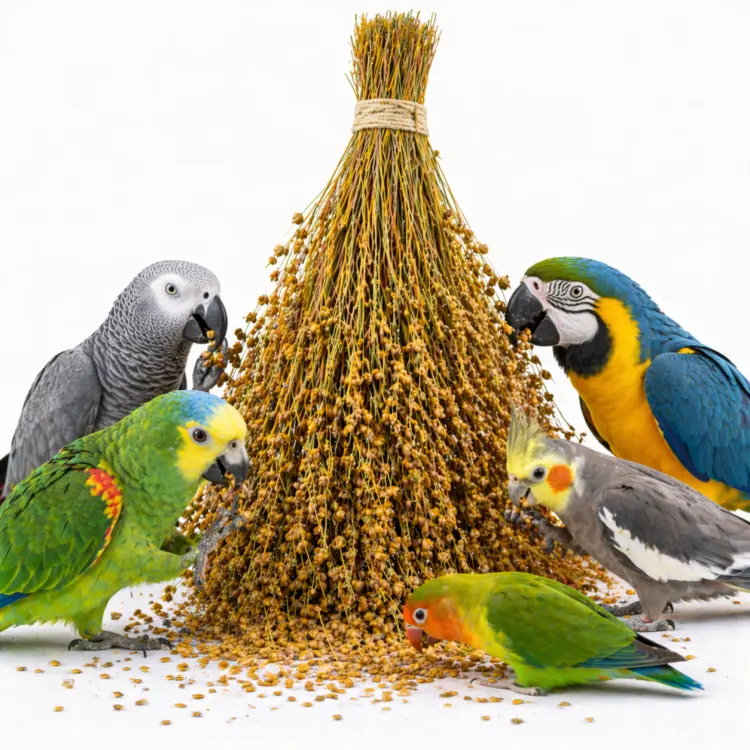TIVO Lin en épis à grignoter pour tous les perroquets 150 g ParrotPlanet.fr