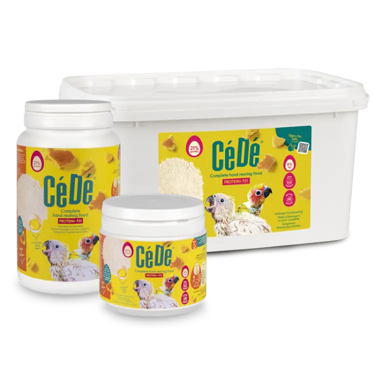 CéDé Hand Rearing Food Protein+ P21 F9 800 g | Aliment d’élevage à la main pour grandes perruches et perroquets ParrotPlanet.fr
