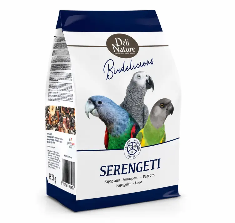 Deli Nature BirDelicious Serengeti 750 g | Mélange pour grands perroquets africains ParrotPlanet.fr