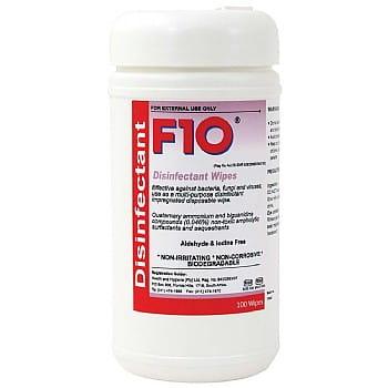 F10 Disinfectant Wipes- Mokre chusteczki do dezynfekcji rąk- 100szt od ParrotPlanet.pl