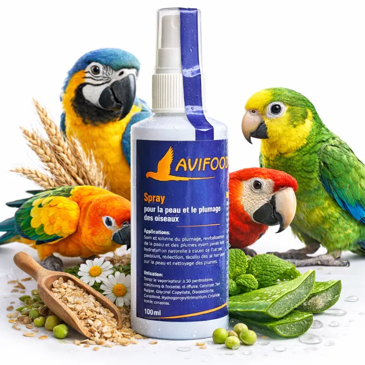Avifood Shower 1000 ml – soin lavant et revitalisant naturel pour le plumage de tous les perroquets ParrotPlanet.fr