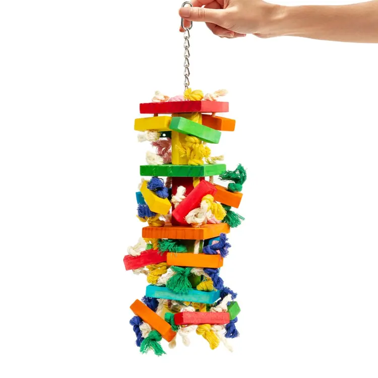 Big Blocks Adventure XL – grand jouet en bois pour perroquets 50 × 14 × 14 cm ParrotPlanet.fr