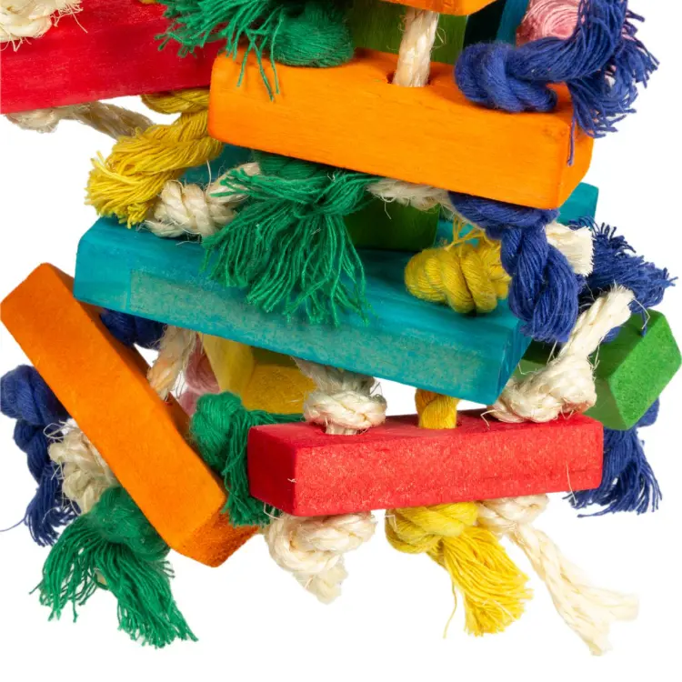 Big Blocks Adventure XL – grand jouet en bois pour perroquets 50 × 14 × 14 cm ParrotPlanet.fr