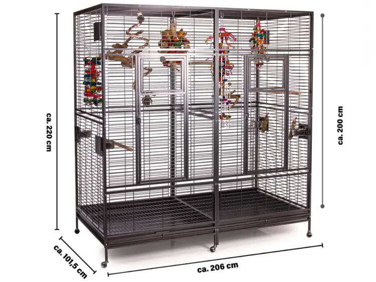 Cage pour perroquets Montana Arkansas II foncée – cage pour tous les perroquets de grande et moyenne taille ParrotPlanet.fr