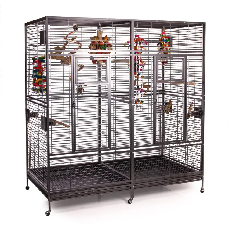 Cage pour perroquets Montana Arkansas II foncée – cage pour tous les perroquets de grande et moyenne taille ParrotPlanet.fr