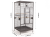 Cage pour perroquets Montana Arkansas Nova I foncée – grande cage pour perroquets de moyenne et grande taille 101,5 × 101,5 × 220 cm ParrotPlanet.fr