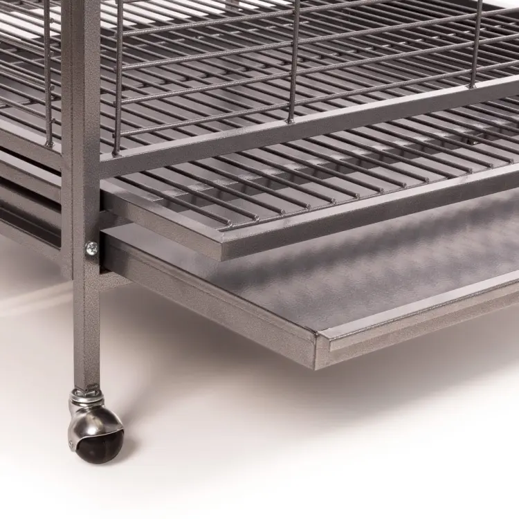 Cage pour perroquets Montana Arkansas Nova I foncée – grande cage pour perroquets de moyenne et grande taille 101,5 × 101,5 × 220 cm ParrotPlanet.fr
