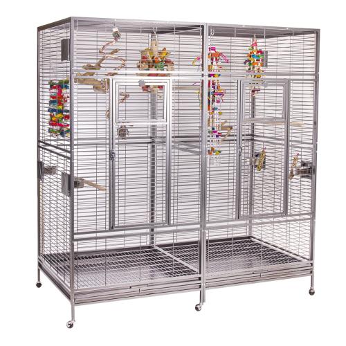 Cage pour perroquets Montana Arkansas II Platinum claire – cage pour tous les perroquets de grande et moyenne taille ParrotPlanet.fr