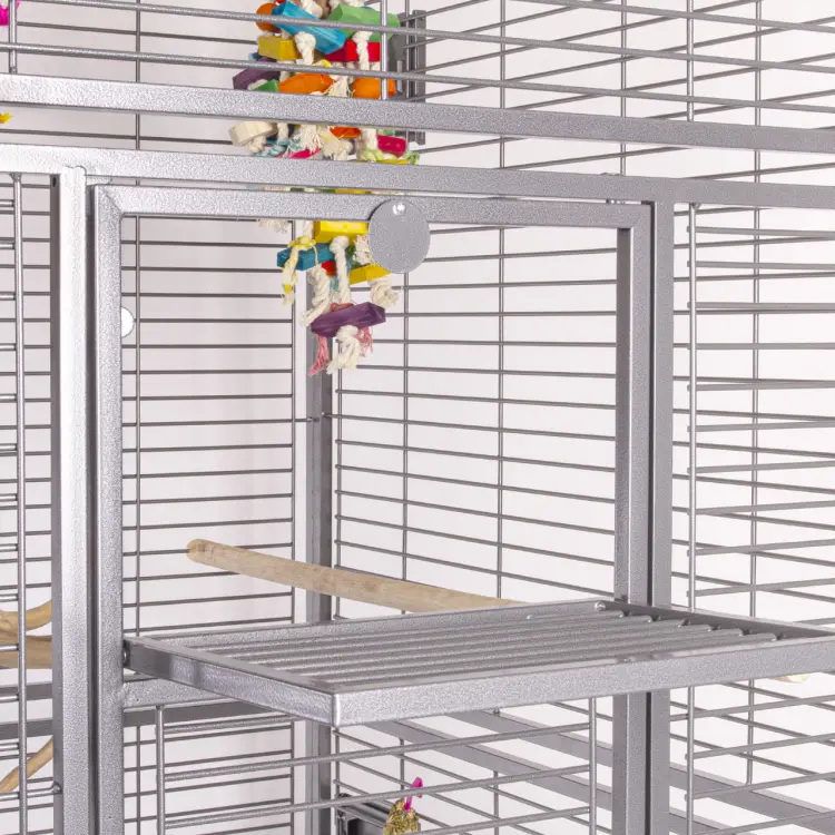 Cage pour perroquets Montana Arkansas II Platinum claire – cage pour tous les perroquets de grande et moyenne taille ParrotPlanet.fr