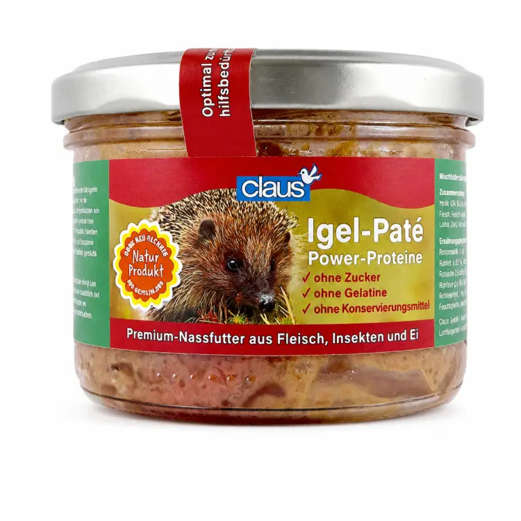 Claus Igel-Paté – pâtée humide pour hérissons avec viande, insectes et œuf, 190 g ParrotPlanet.fr