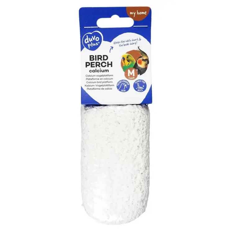Duvo plus plateforme minérale au calcium pour perroquets – perchoir pour l’entretien du bec et des griffes ParrotPlanet.fr