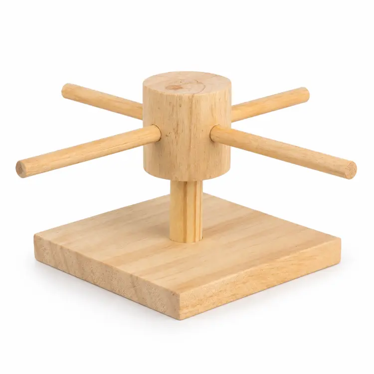 Carrousel d’alimentation pour perroquets en bois, 22 × 8 × 22 cm ParrotPlanet.fr