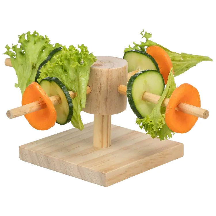 Carrousel d’alimentation pour perroquets en bois, 22 × 8 × 22 cm ParrotPlanet.fr