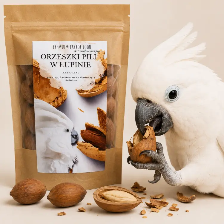 Noix de pili en coque pour perroquets – friandise naturelle ParrotPlanet.fr