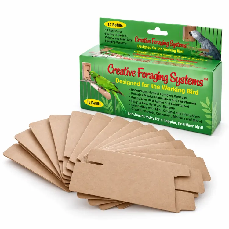 Creative Foraging Systems – recharges en carton pour perroquets, 15 pièces ParrotPlanet.fr