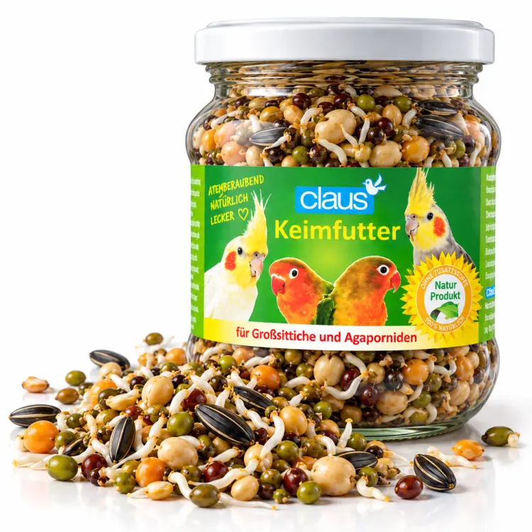 Graines naturellement pré-germées pour perroquets moyens – 210 ml  ParrotPlanet.fr