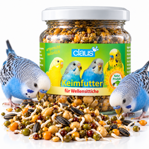 Claus Keimfutter 210 ml – graines germées naturelles pour perruches et petits perroquets ParrotPlanet.fr