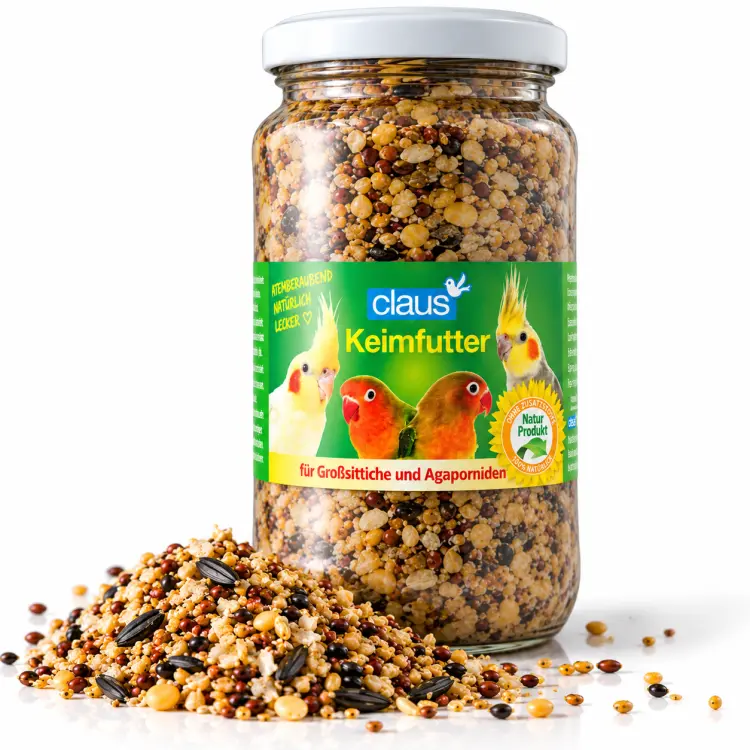 Graines naturellement pré-germées pour perroquets moyens – 370 ml  ParrotPlanet.fr