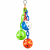 3 balles avec grelots sur chaînes colorées – Jouet pour perroquets moyens et grands – 32 cm ParrotPlanet.fr