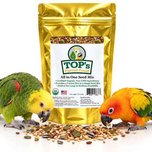 TOP'S All In One Soak Mix – Mélange biologique de graines à tremper et à faire germer pour perroquets – 453 g ParrotPlanet.fr