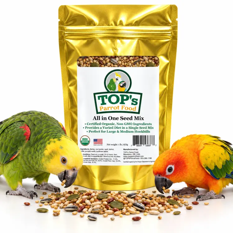TOP'S All In One Soak Mix – Mélange biologique de graines à tremper et à faire germer pour perroquets – 453 g ParrotPlanet.fr