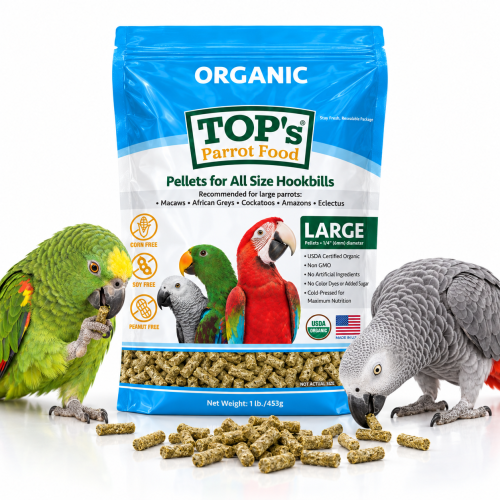 TOP’s Parrot Pellets – granulés BIO pour perroquets de toutes tailles, 453 g ParrotPlanet.fr