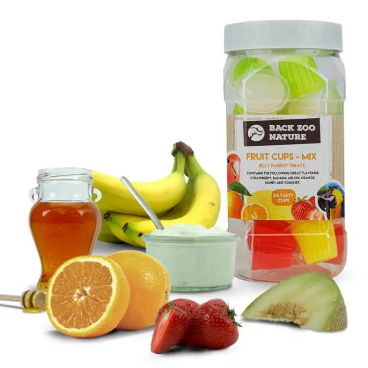 Gelées pour perroquets, assortiment de saveurs – 24 coupelles ParrotPlanet.fr