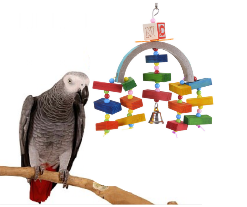 Na skraju tęczy - zabawka dla średnich i większych papug od ParrotPlanet.pl
