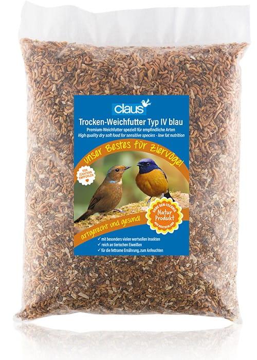 Claus Trocken - Weichfutter IV blau - wysokobiałkowa karma z 48,5% owadów w składzie 1kg  od ParrotPlanet.pl