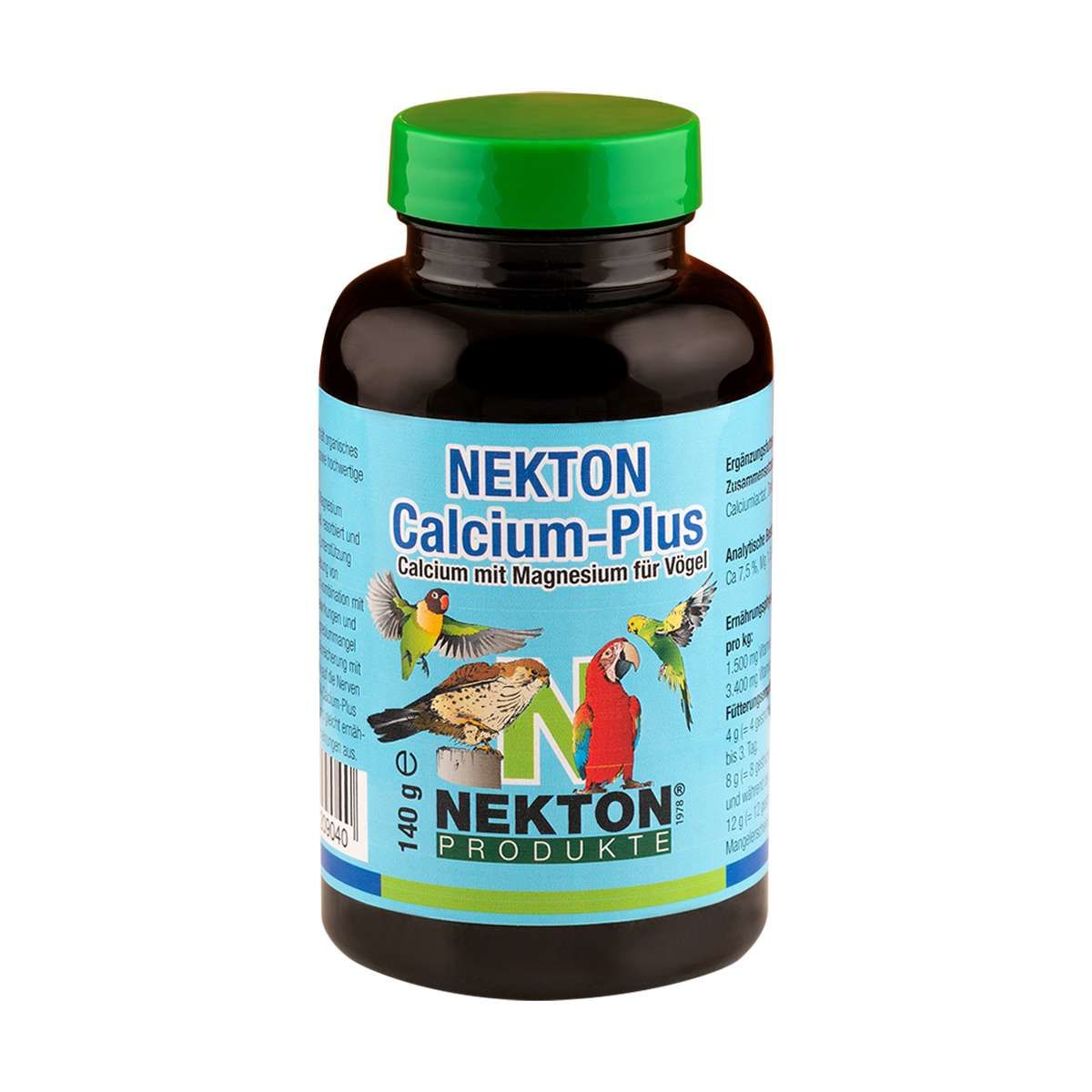 NEKTON-Calcium-Plus - Preparat Wapniowo-Magnezowy dla PaPug 140g - ParrotPlanet.pl wyłączny dystrybutor Nekton w Polsce