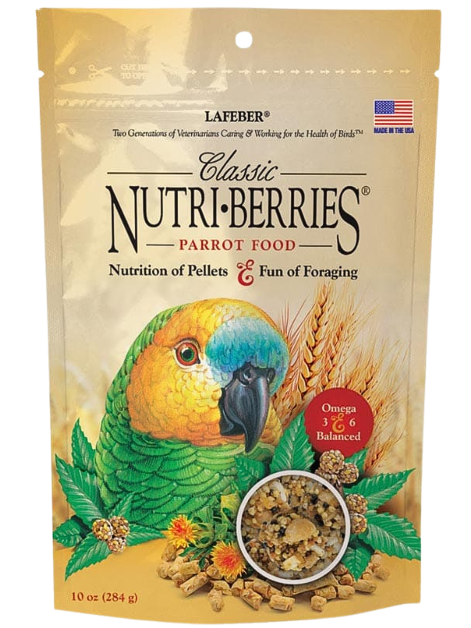 Lafeber NutriBerries Original Classic - Pokarm w kształcie kuleczek dla średnich i dużych papug 284g od ParrotPlanet.pl